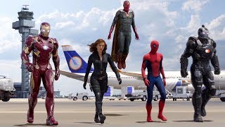 Team Iron Man vs Team Cap  Airport Battle Scene  Captain America Civil War  Movie CLIP HD [upl. by Narret]