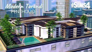 Modern Torendi Penthouse  Sims 4 Speed Build [upl. by Cinom739]