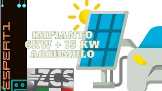 ZCS AzzurroImpianto Fotovoltaico 6kw  15 kw di accumulo [upl. by Callida]