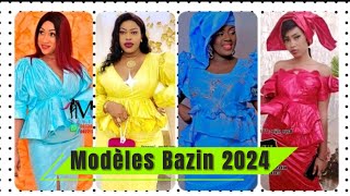 💖 MODE Africaine  Modèle de taille basse EN bazin Style SénégalaiseTendance 2024 [upl. by Kamat]