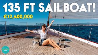 SAILING ON A 135FOOT SUPERYACHT full tour [upl. by Ecneps]