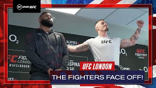 The fighters come facetoface  Curtis Blaydes v Tom Aspinall  UFC London Fight Week [upl. by Ainedrag]