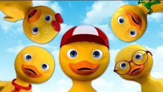 FIVE LITTLE DUCKS 3D ANIMATED ENGLISH NURSERY RHYMES FOR KIDS [upl. by Wilone474]