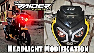 TVS Raider Headlight Modification [upl. by Ecnarret187]