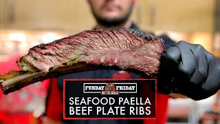 Funday Friday Week 72 • How to Make Seafood Paella and Plate Ribs  REC TEC Grills [upl. by Lenod]