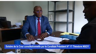 RDC Saisine de la Cour constitutionnelle par le Candidat Président No 17 Théodore NGOY [upl. by Sandry]