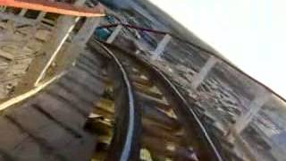 Texas Cyclone Rollercoaster POV Front Seat Daytime at Astroworld [upl. by Calendra]