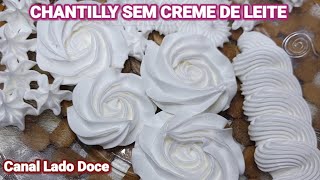 CHANTILLY CASEIRO SEM CREME DE LEITE  PONTO DE BICO  3 INGREDIENTES FALSO CHANTILLY  RENDE MUITO [upl. by Scevor]