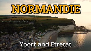 Yport and Etretat Normandie France  4k Drone Footage [upl. by Ally513]