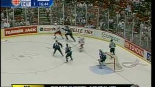 2002 Playoffs  Avalanche  Red Wings Game 5 NHLN [upl. by Rehctaht]