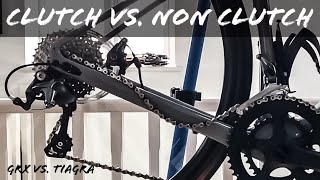 Clutch Vs Non Clutch Rear Derailleur GRX812 Vs Tiagra 4700 [upl. by Terhune]