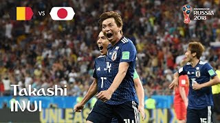 Takashi INUI Goal – Belgium v Japan – MATCH 54 [upl. by Nauqad]