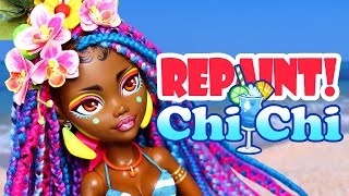 Repaint Chi Chi 🌴🥥 Tropical Beach Vibes Custom Monster High Doll [upl. by Obocaj]