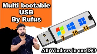 Multi bootable USB Rufus  How to Combine all windows in one ISO  Multi bootable usb by rufus [upl. by Narik301]