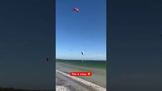 Crazy Huge Kitesurfing Jump over the Island 😱🤯 [upl. by Oyr]