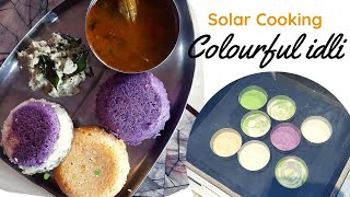 Colourful Idli  How to make idli in a solar cooker  Katori idli recipe [upl. by Corrianne]