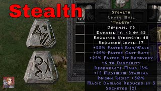 Diablo II Resurrected Rune Words  Stealth Tal Eth [upl. by Asirehc]