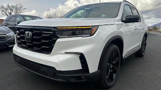 2025 Honda Pilot Black Edition  Platinum White Pearl  Walkaround [upl. by Valry]