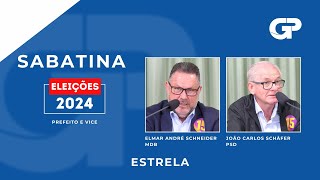 ELEIÇÕES 2024  SABATINA COM CANDIDATOS DE ESTRELA  ELMAR ANDRÉ SCHNEIDER E JOÃO CARLOS SCHÄFER [upl. by Cardwell]