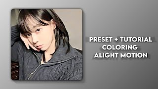 Preset  Tutorial Coloring Light Grunge Alight Motion 405 [upl. by Alilahk]