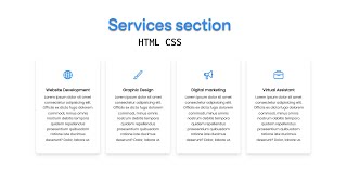 Responsive Our Services Section Using HTML amp CSS [upl. by Assiroc]