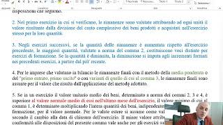 10 valuatzione delle rimanenze secondo la normativa fiscale [upl. by Eadwina]