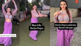 sheryln chopra navratri dance 💃 नवरात्रि गरबा खेलती sherlyn chopra [upl. by Aniryt902]