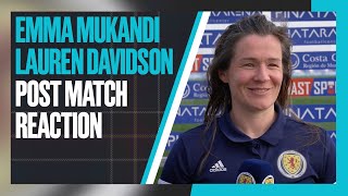 Emma Mukandi amp Lauren Davidson PostMatch Reaction  Scotland 21 Philippines  Pinatar Cup 2023 [upl. by Gare]