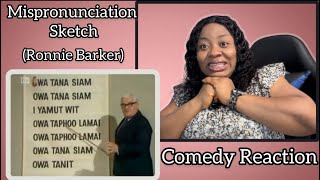 Ronnie Barker  Mispronunciation sketch REACTION [upl. by Darnoc124]