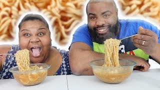 WE ATE THE WORLDS BEST RAMEN SHRIMP RAMEN mukbang prgang [upl. by Zurheide]