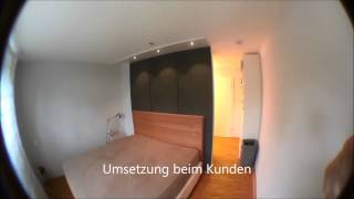 begehbarer Cabinet Kleiderschrank als Raumteiler in einem Schlafzimmer von DÖRR in Mannheim [upl. by Nedearb114]