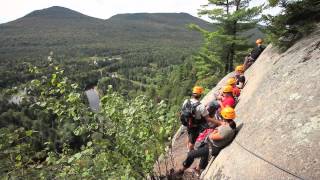 Via ferrata du Diable au parc national du MontTremblant  Sépaq [upl. by Neema]