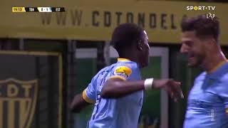 Goal  Golo Chiquinho Tondela 01 Estoril Praia Liga 2122 5 [upl. by Nibla574]