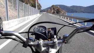 HONDA TL125 test ride seaside road GO east [upl. by Eadrahs]