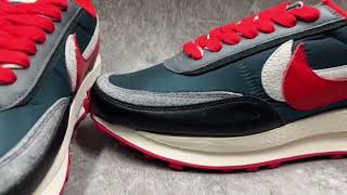 Nike LD Waffle Sacai Undercover Midnight Spruce University Red real or fake [upl. by Gillette]