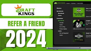 How to refer a friend on DRAFTKINGS 2024 [upl. by Mahseh]