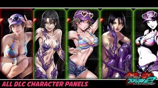 Tekken Tag Tournament 2  All DLC Character Panels [upl. by Otiragram]