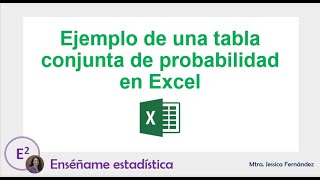 Ejemplo de una tabla conjunta de probabilidad [upl. by Sansen635]