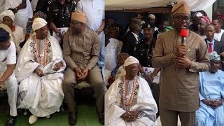 MOMENT GOV SEYI MAKINDE ATTEND OTUN OLUBADAN OBA RASHEED ADEWOLU LADOJA 80th BIRTHDAY [upl. by Anib]