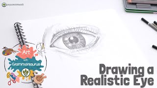 Art with Grammarsaurus  Monochromatic  Drawing a Realistic Eye [upl. by Lichter]