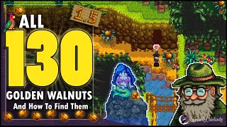 Where To Find ALL 130 Golden Walnuts in Stardew Valley 15 Update  How To Solve The New Puzzles [upl. by Amerak]