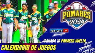 Calendario de Juegos Jornada 10 Primera Vuelta Pomares 2024 Nicaragua [upl. by Giff]