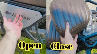 How to open Himalayan Back Seat ❤️  Pillion Seat remove aur band kese karte hain [upl. by Linoel]