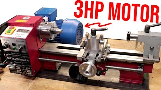 Mini Lathe 3HP Motor Upgrade Yep 3HP [upl. by Rtoip925]