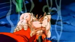 DragonBall Z Goku Turns Into Super Saiyan god english [upl. by Emlin]