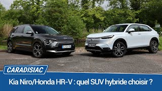 Comparatif  Kia Niro VS Honda HRV  quel SUV hybride choisir [upl. by Ayirp]