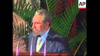 DOMINICAN REPUBLIC CUBAN LEADER FIDEL CASTRO VISIT [upl. by Nodnal]