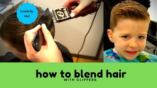 HOW TO BLEND HAIR WITH CLIPPERS  perfect fade in 4 minutes [upl. by Kenyon]