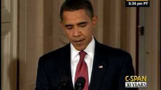 Pres Obamas First Press Conference [upl. by Jaenicke]