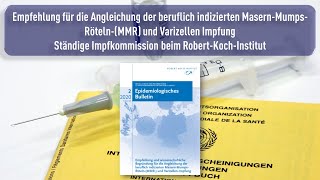 Masern Mumps Röteln Varizellen Impfempfehlung der STIKO  beruflich indiziert [upl. by Madelena]